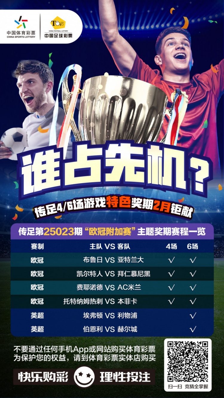  誰占先機？！傳足特色獎期第25023期聚焦歐冠附加賽