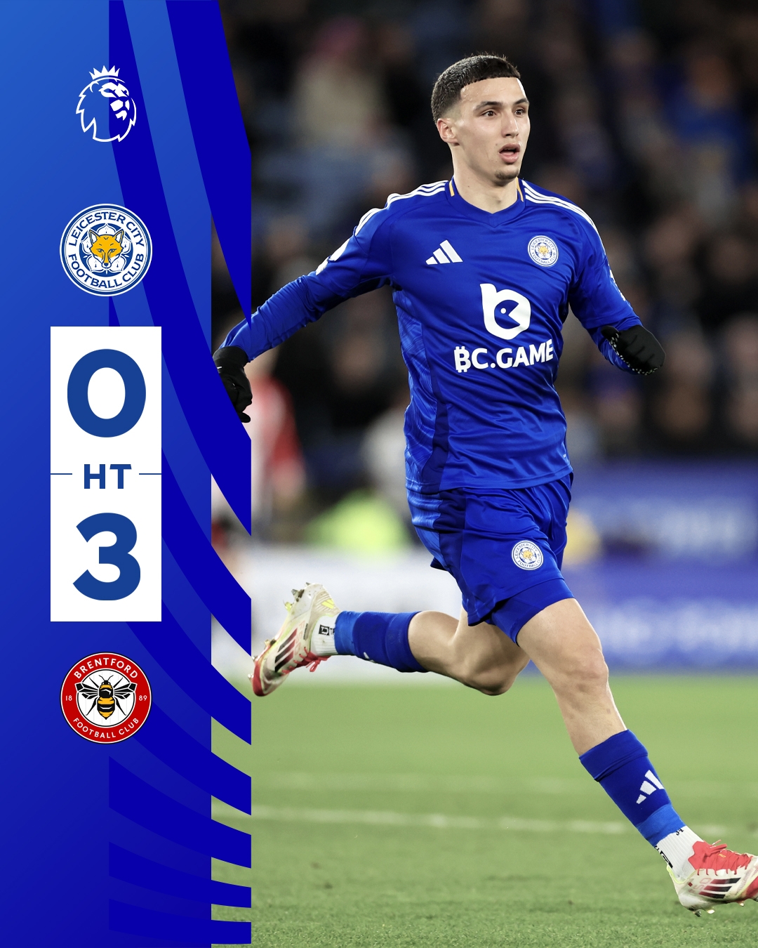  半場0-3！萊斯特若不進球輸球，將主場6連敗0進球創(chuàng)歷史最糟戰(zhàn)績