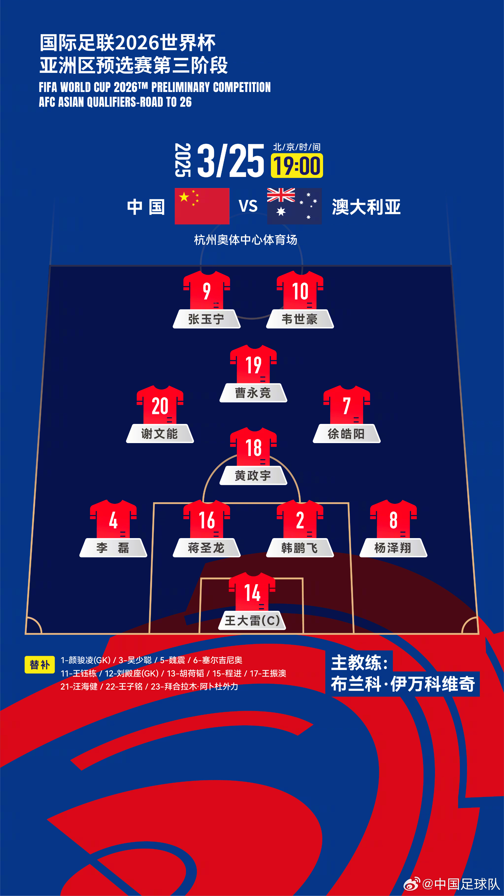  遭伊萬詬??！國足首發(fā)11人聯(lián)賽出場：僅4人鐵主力，楊澤翔0出場