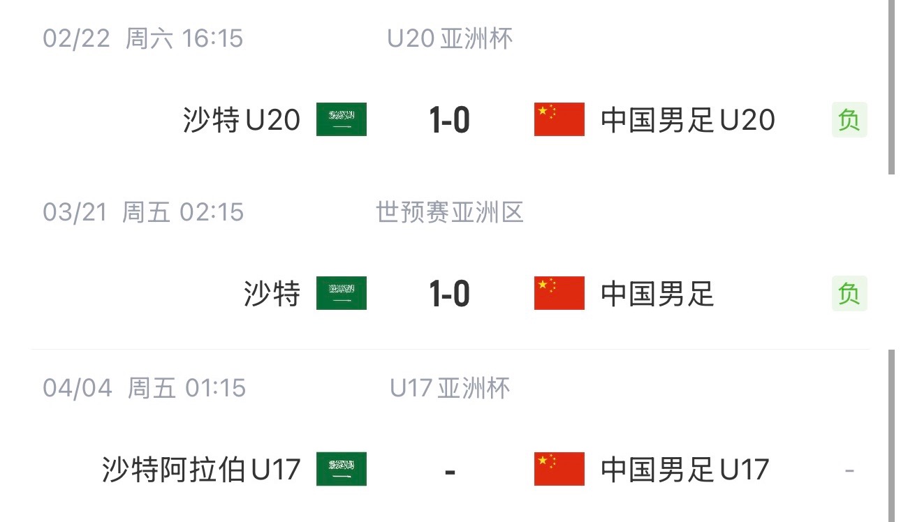  國字號(hào)三遇沙特！國少U17亞洲杯首戰(zhàn)對陣沙特，此前國足&國青均負(fù)